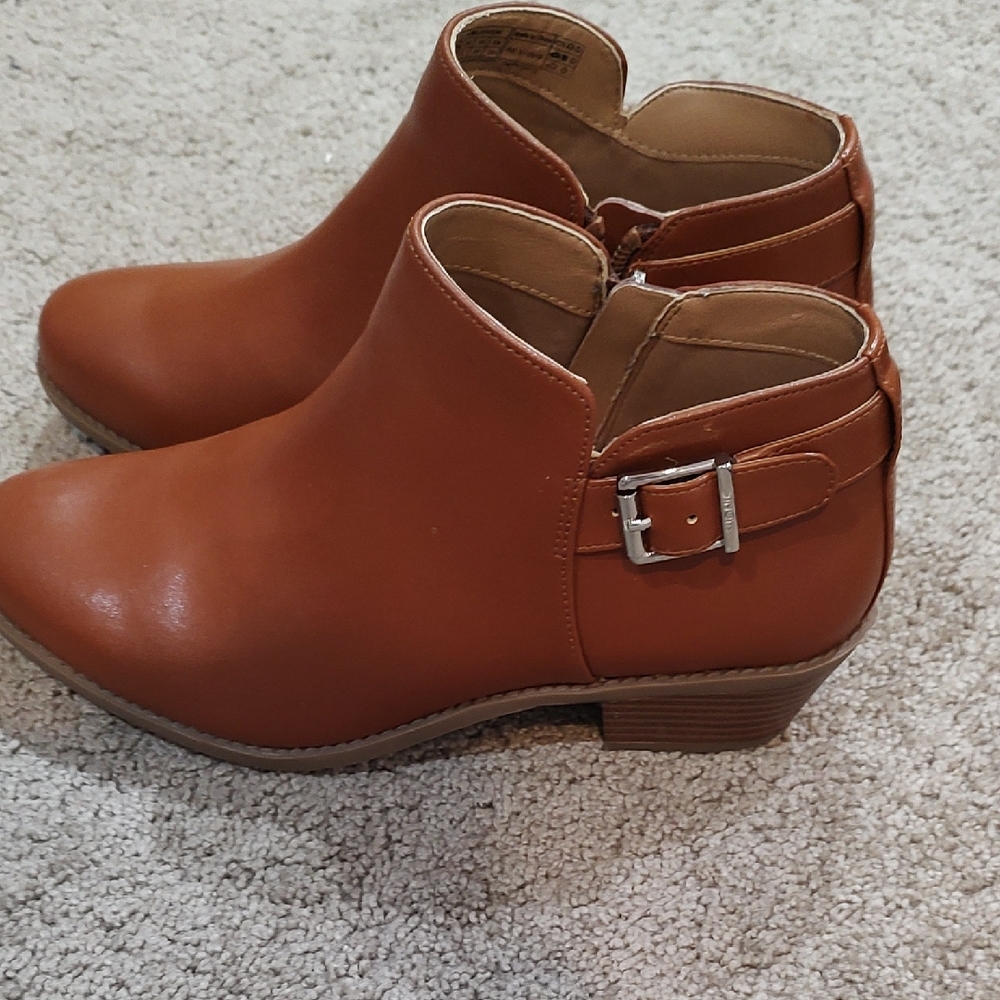 Vionic Brown Ankle Booties with Buckle
